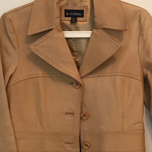 Vintage Le Château leather jacket (XS) - Picture 2 of 3